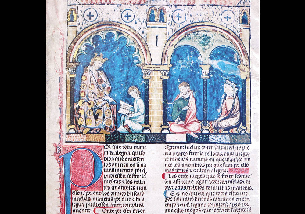 Libro Ajedrez Dados Tablas-Alfonso X sabio-manuscrito iluminado códice-facsímil-Vicent García Editores-2 Inicio.